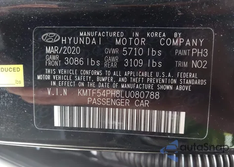 2020 Genesis G90 5.0 Ultimate Rwd from USA, damaged, VIN KMTF54PH8LU080788